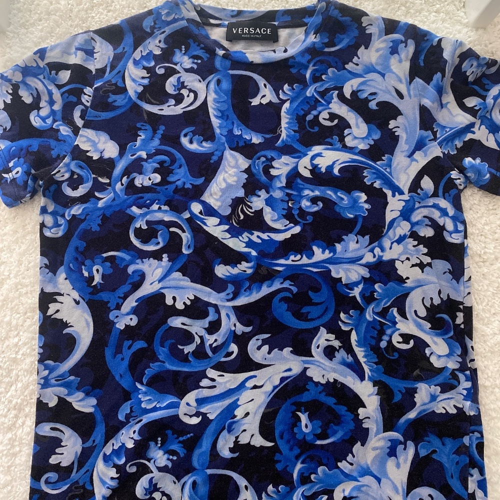 Boys’ Versace Barroco Print Shirt